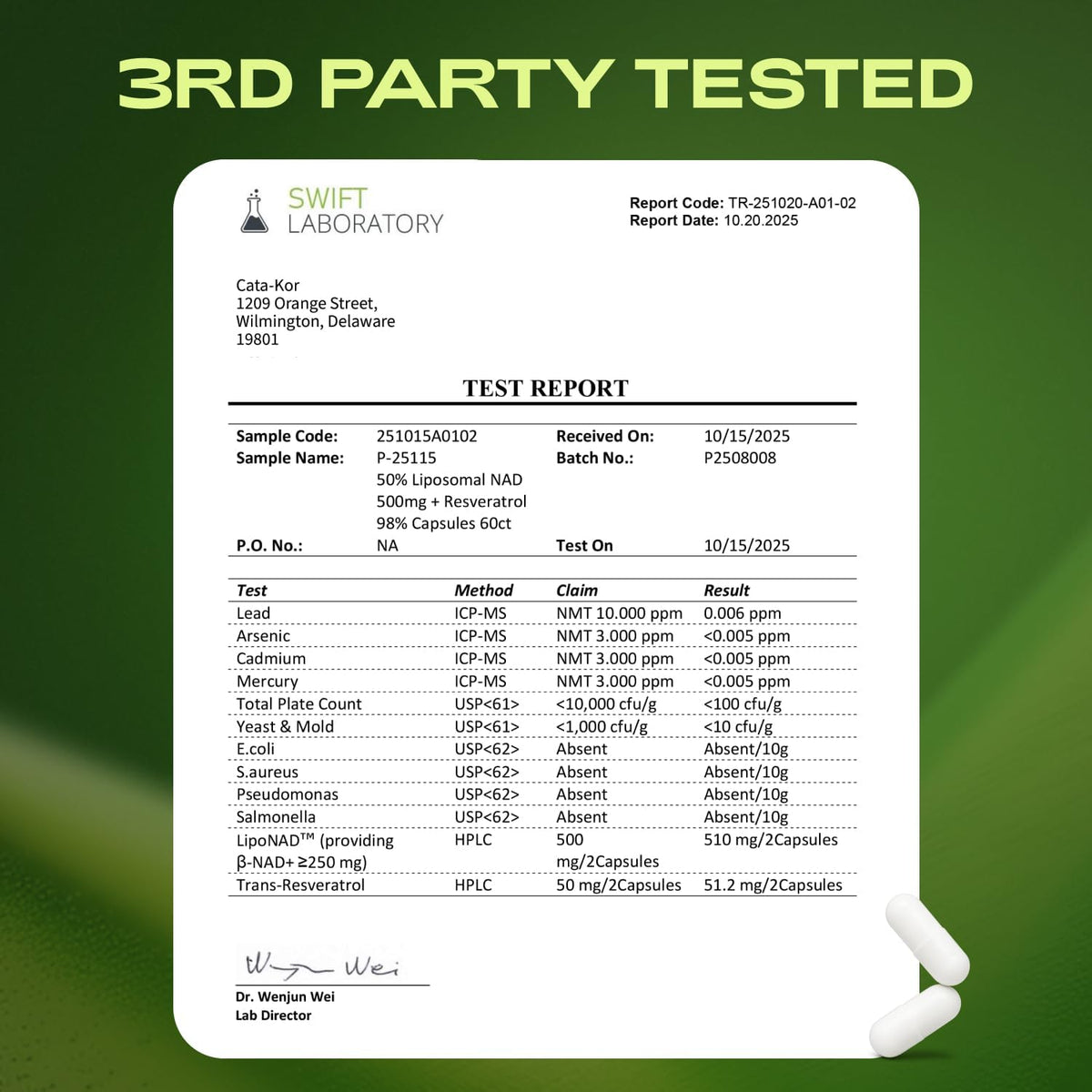 Liposomal NAD Supplement with Resveratrol