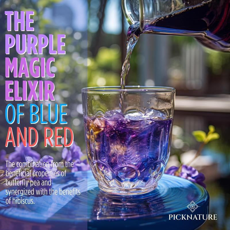 Organic Purple Hibiscus and Butterfly Pea Flower Tea