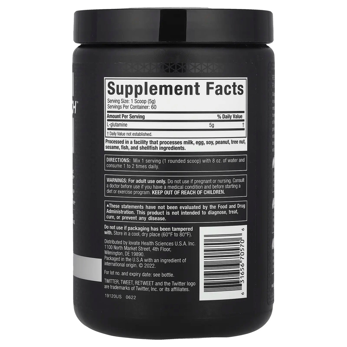 Platinum 100% Glutamine, Unflavored, 10.58 Oz (300 G)