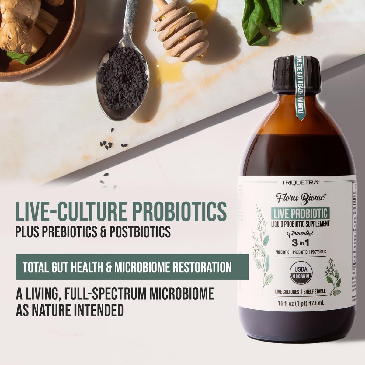 Flora Biome Complete Gut Health Probiotic Blend